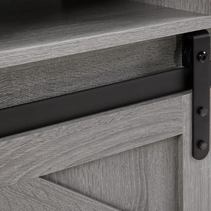 TV Stand Sliding Barn Door Modern&Farmhouse Wood Entertainment Center, view 8