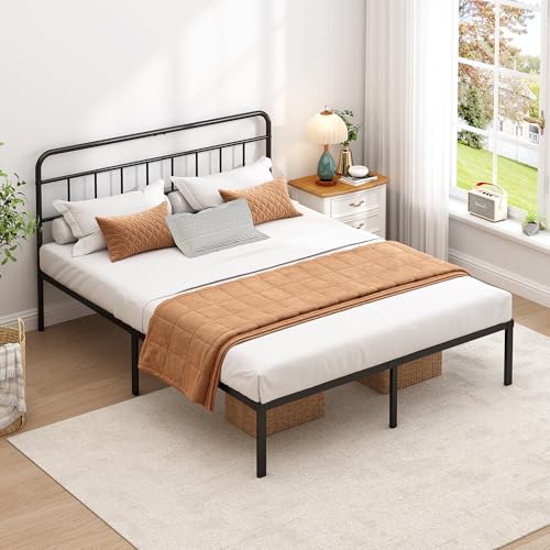 Full Bed Frame with Classin Headboard, Black, view 2