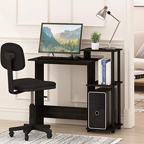 EFFICIENT Desk, 28.6" Wide Gaming Desk with 3 Open Side Shelves, view 3