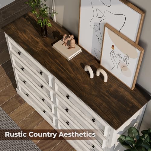 Farmhouse 8 Drawer Dresser for Bedroom, view 6