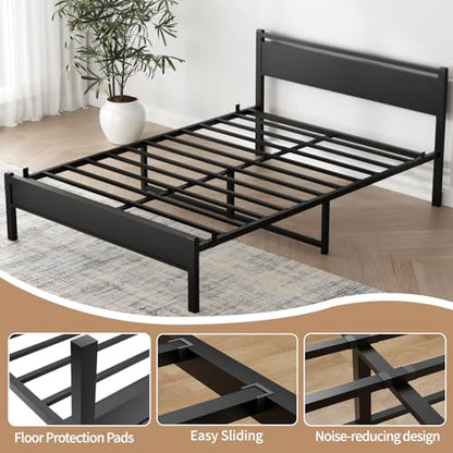 Easy Install 16 Inch Full Size Bed Frame with Headboard&Footboard, view 6