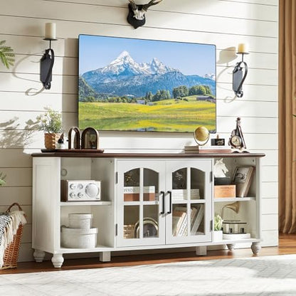 Farmhouse TV Stand for 60 in TV, Entertainment Center for Living Room, view 2