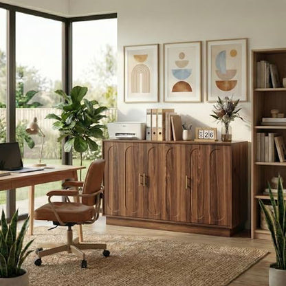 46.6" Modern Farmhouse 3 Door Storage Cabinet, view 6