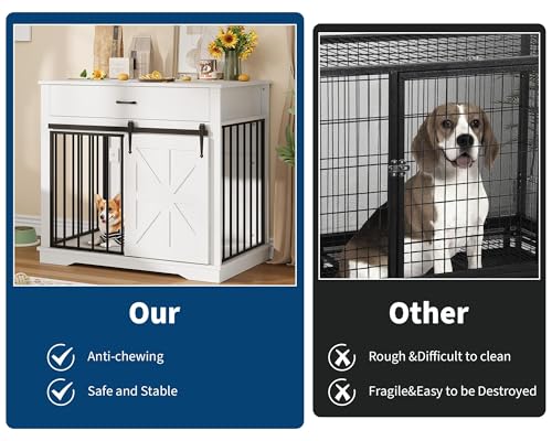 37.8" Dog Crate Furniture, view 7