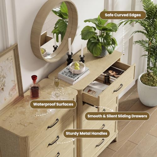 5 Drawer Dresser for Bedroom, view 6