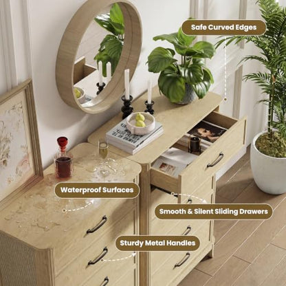 5 Drawer Dresser for Bedroom, view 6