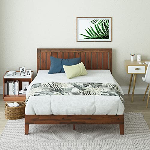 Zinus Vivek Deluxe Wood Platform Bed Frame with Headboard, Full, view 5