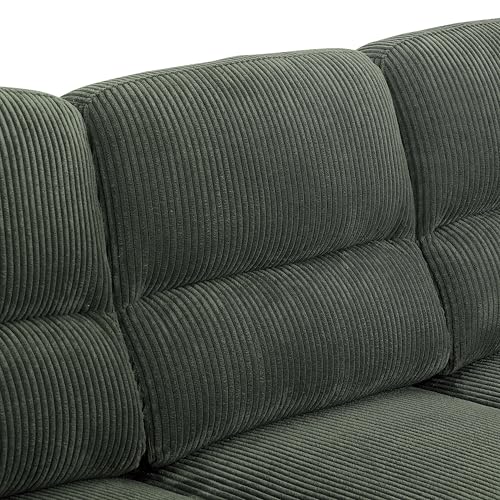 81" Tufted Leather Chaise Lounge, Modern Sofa with Curved Arms, view 6