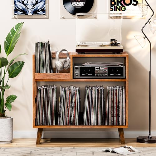 Record Player Stand with Vinyl Storage Turntable Stand, view 6
