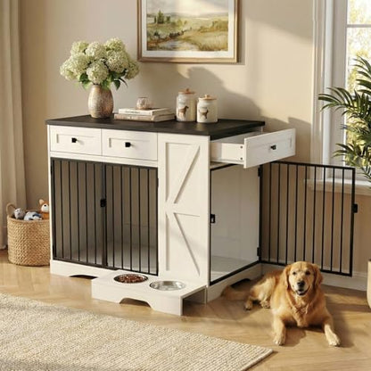Large Dog Crate Furniture with Storage, view 2