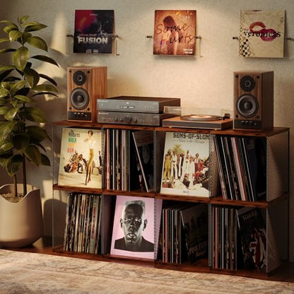 Dmevkic 3 Cube Vinyl Record Storage, view 3