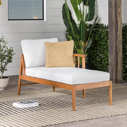 Dekian Modern 3-Piece Spindle-Side Solid Acacia Patio Sectional, Brown