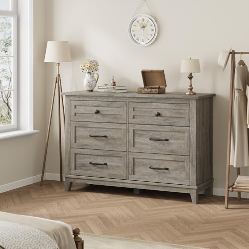 6 Dresser for Bedroom, 47 in Wide Drawer Dresser with Storage Freestanding, view 8