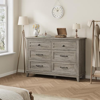 6 Dresser for Bedroom, 47 in Wide Drawer Dresser with Storage Freestanding, view 8