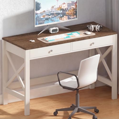 40 Inches Farmhouse Computer Desk with 2 Drawers, view 2