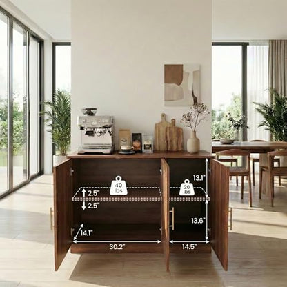 46.6" Modern Farmhouse 3 Door Storage Cabinet, view 7