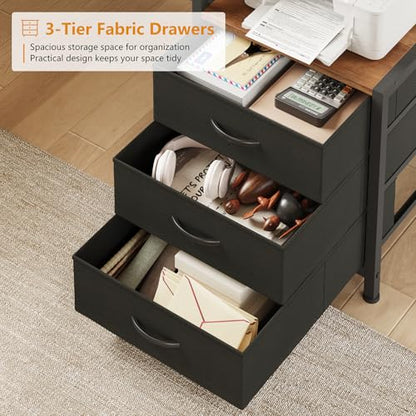 63" L Shaped Desk with Bookshelf, Drawers and Hutch for Home Office, view 8