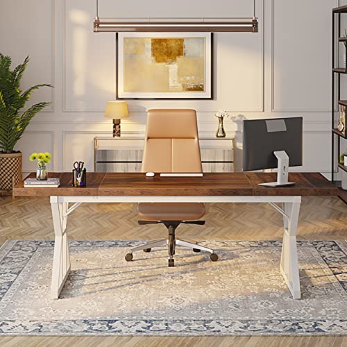 70.8-Inch Executive Desk, Large Computer Office Desk Workstation, view 4