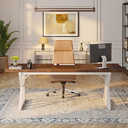 70.8-Inch Executive Desk, Large Computer Office Desk Workstation, view 4