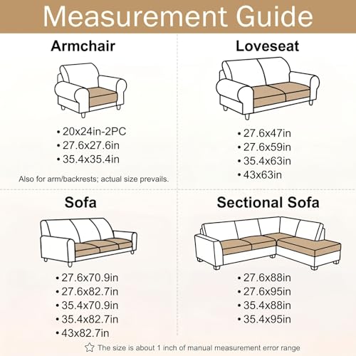Couch Cover for Dogs Washable, Non Slip Thick Flannel Sofa Protector, Pet Friendly Plush Furniture Cover for Sectional Sofa & Loveseat (Camel, 27.6" x 59")