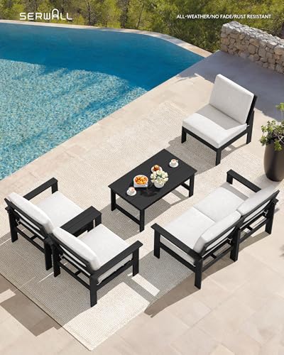 HDPE Outdoor Patio Furniture Set with Coffee Table