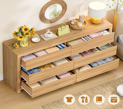 55" Dresser for Bedroom with 6 Drawers, view 5