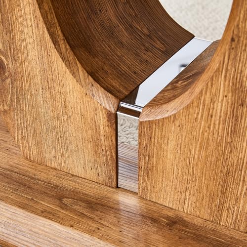 47 Inch Wood Coffee Table, Large Modern Coffee Tables for Living Room, Rectangular Center Table Tea Table Accent Furniture, Brown Wood-Looking Desktop