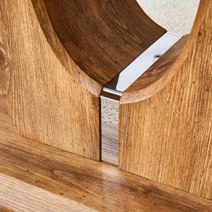47 Inch Wood Coffee Table, Large Modern Coffee Tables for Living Room, Rectangular Center Table Tea Table Accent Furniture, Brown Wood-Looking Desktop