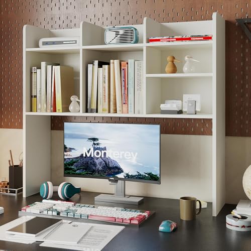 Desk Hutch Dorm, Desktop Bookshelf with 7 Shelves, view 6