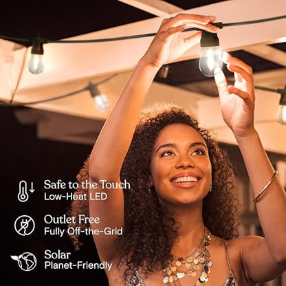 Ambience Pro Solar Powered Outdoor String Lights -27 ft Commercial Grade, view 7