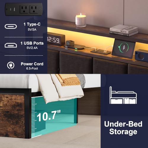 Full Bed Frame with Storage Drawers, view 6