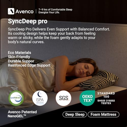 SyncDeep 12 Inch Full Mattress for Deep Sleep, Memory Foam Mattress, view 3