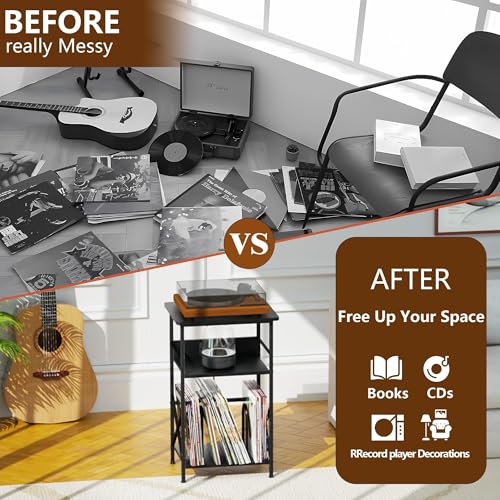 Record Player Stand with Charging Station, view 8