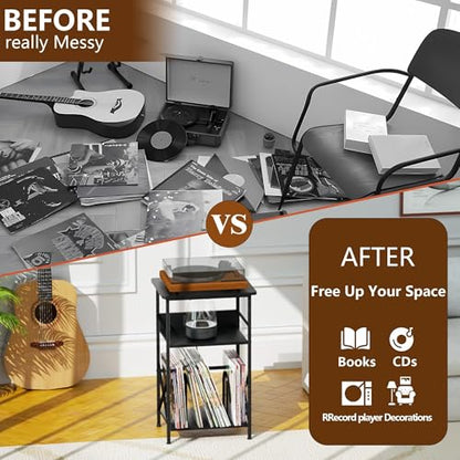 Record Player Stand with Charging Station, view 8