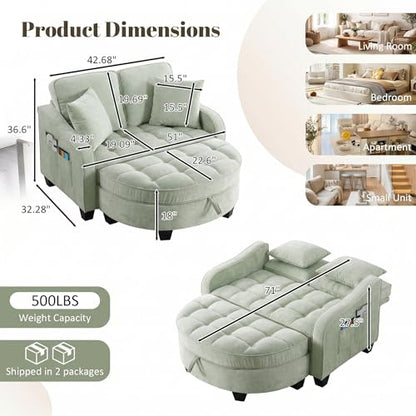 Chaise Lounge Chair Indoor with Storage Ottoman, view 3