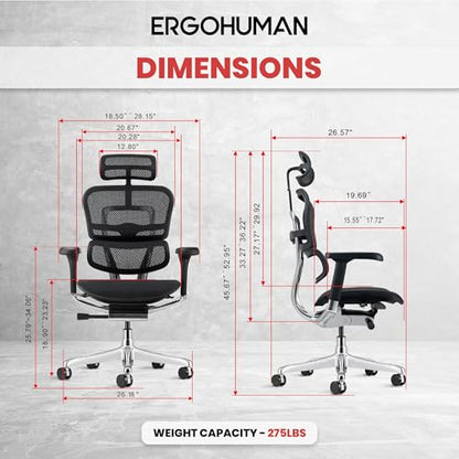 Eurotech ME7ERG GEN2 High Back Mesh Office Chair with Tilt Tension Control, view 4