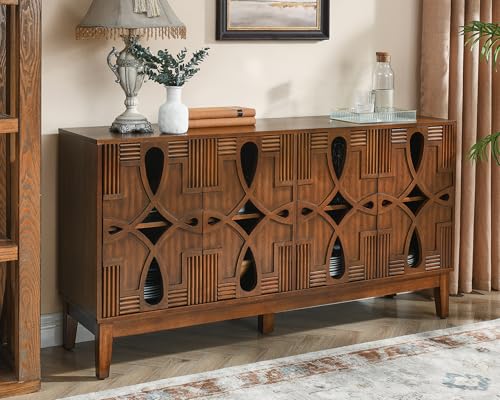 60" Mid Century Modern Sideboard Buffet,Credenzas Storage Cabinet, view 2