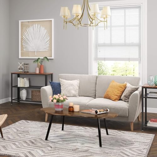Small Coffee Table Cloud Shape Coffee Table Industrial Coffee Tables Wood Irregular Center Floor Tables Mid Century Style Decorative Furniture for Living Room Small Spaces Office