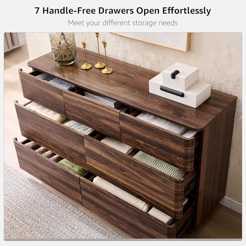 7 Drawer Dresser for Bedroom, Modern Push-to-Open Chest of Drawers, view 6