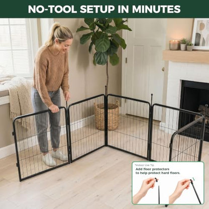 Rollick Dog Playpen, Indoor, Yard & RV Camping, 24" H, 8 Panels, view 4
