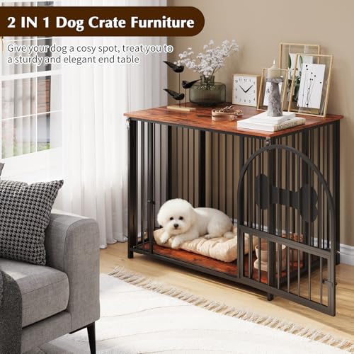 Dog Crate Furniture, No Assembly Heavy Duty Dog Kennel Indoor for Medium Dogs, view 3