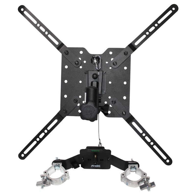 Prox XT-MEDIAMOUNT Universal 32" to 80" TV Bracket Clamp with Vesa Mounting Bracket for F34 F32 12" Bolt Truss or Speaker Stands