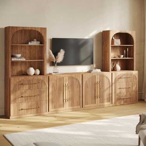 6-Piece Modular TV Stand Set, 2 Sideboards with Drawers, view 5