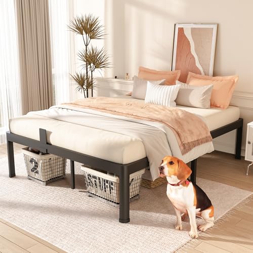 Queen Bed Frame with Round Corner Edge Legs 18 inch High 3500 lbs Heavy Duty, view 5