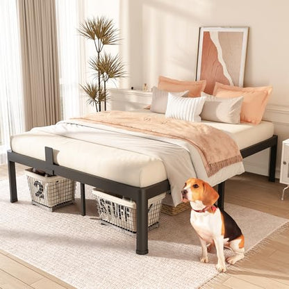Queen Bed Frame with Round Corner Edge Legs 18 inch High 3500 lbs Heavy Duty, view 5
