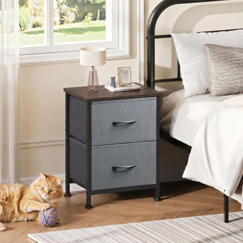 Nightstand, 2 Drawer Dresser for Bedroom, Small Dresser with 2 Drawers, view 4