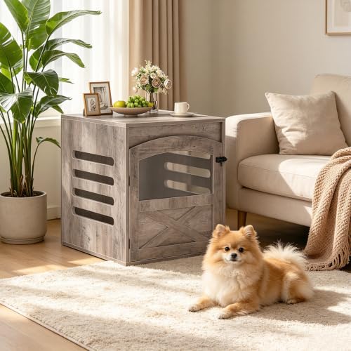 Dog Crate Furniture, Small Dog Kennel Indoor, Pet Side End Table, view 3