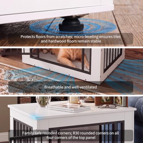 Dog Crate Furniture, 30" Modern Dog Kennel Indoor Side End Table, view 5