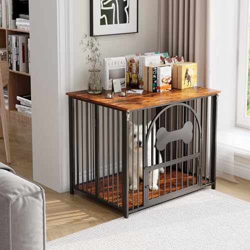 Dog Crate Furniture, No Assembly Heavy Duty Dog Kennel Indoor for Medium Dogs, view 4