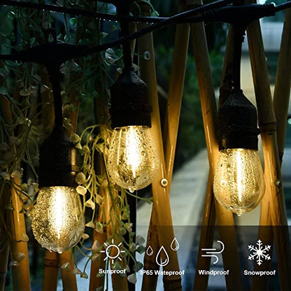 Outdoor String Lights LED 100FT Commercial Grade Heavy Duty Light String Lights, view 6